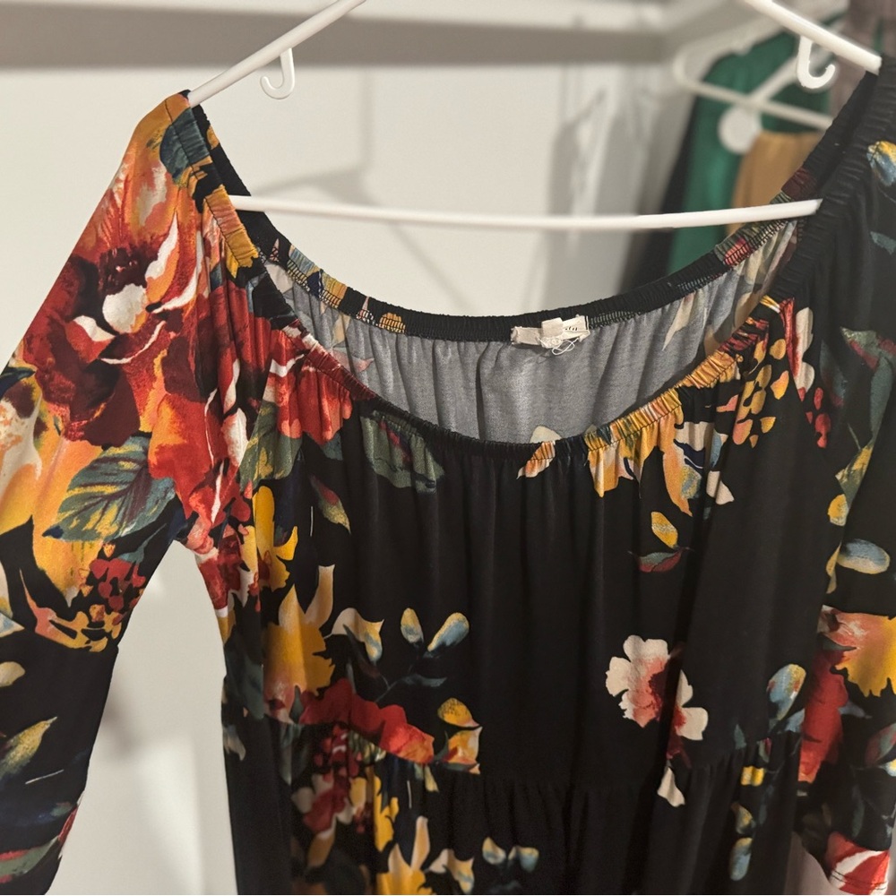 JEM Multicolor Floral Long Sleeve Dress
